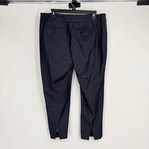 Talbots Blue Dark Denim Chatham Ankle Pants Size 12P Business Casual Side Zipper